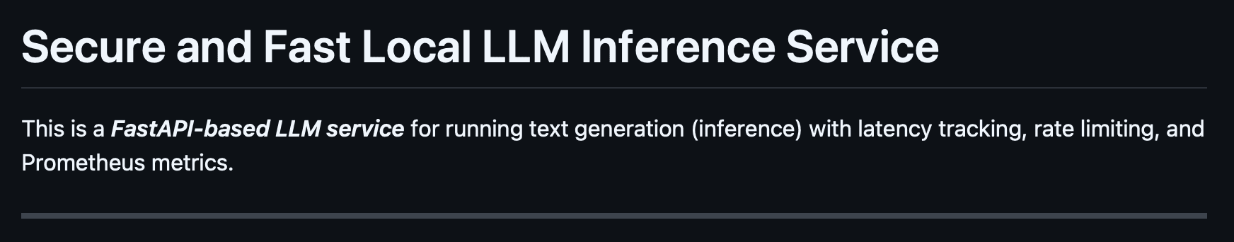 LLM Inference Service